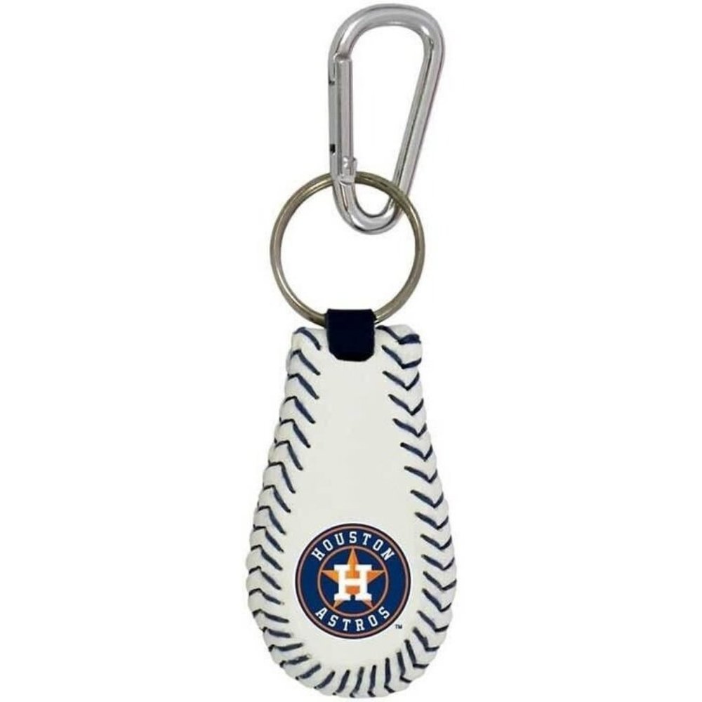 MLB Houston Astros Genuine Leather Seamed Keychain with Carabiner by GameWear